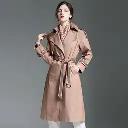 施悦名长款风衣女宽松过膝英伦风高端品质2019秋休闲大码外套a