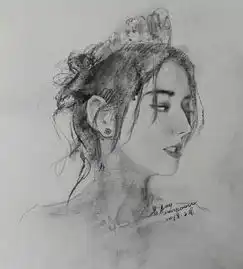 金鹰女神迪丽热巴画画打60分,素描彩铅肖像来一波,仙女本人
