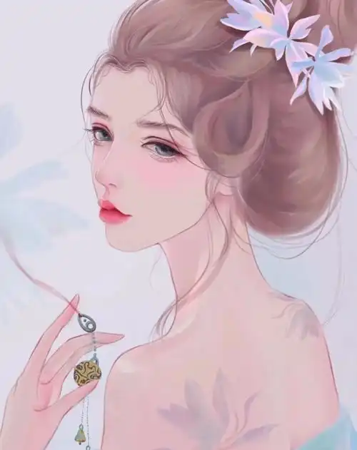 动漫女生头像超绝唯美的粉色系古风头像