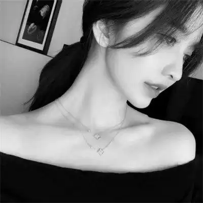 黑白头像女唯美高清图片
