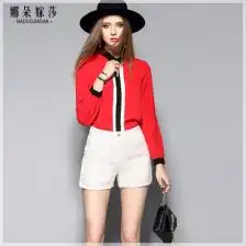 英伦风女式棉衬衫