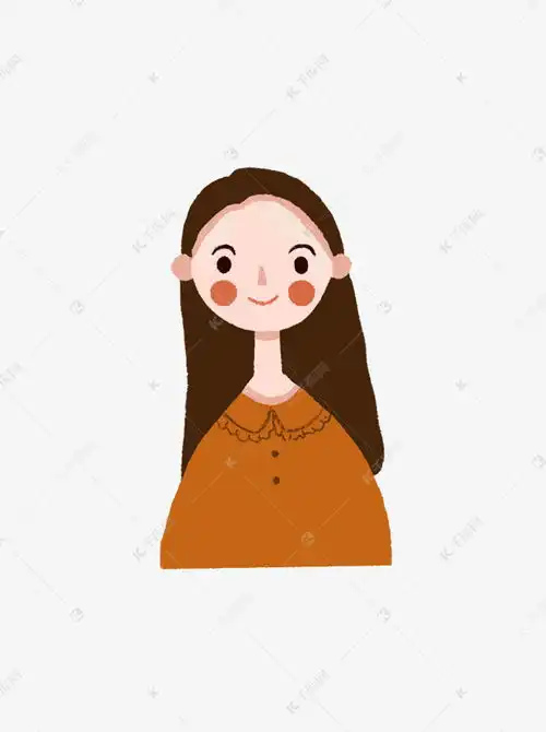 人物元素之披肩发女孩头像素材图片免费下载千库网