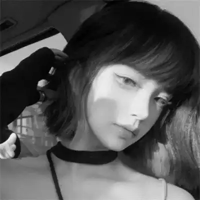 黑白头像女唯美高清图片