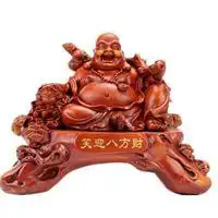 大红色招财进宝弥勒佛头像微信头像图片大全