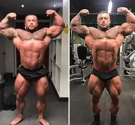 国外男子练出变态肌肉像铁块一样,这样的龟壳腹肌真的好看