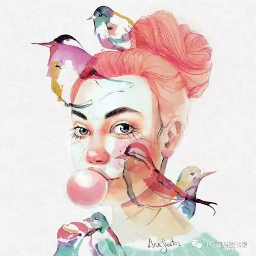 插画手作林间动物王国的鬼马精灵,细腻笔触记录自然的仙气少女