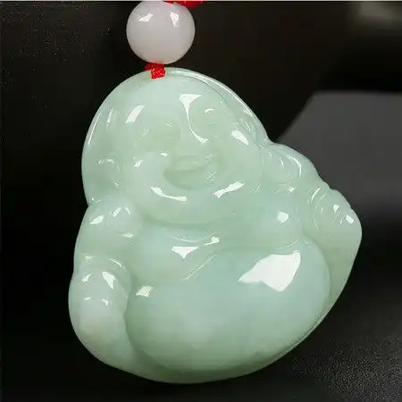 armasa阿玛莎弥勒佛正品佛公玉石翡翠a货玉佛女款吊坠笑佛项链玉坠带证书图片大全邮乐官方网站