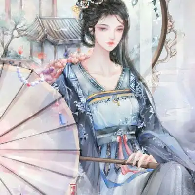 手绘卡通头像女生唯美韩版手绘古风美丽少女头像