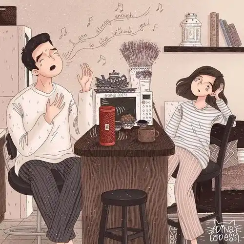 这些画也太甜了吧看完好想谈恋爱