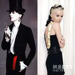 硬朗西装上身女扮男装才够酷
