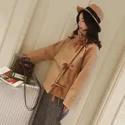清新甜美的小资范毛呢外套,很适合小个子女生穿哦