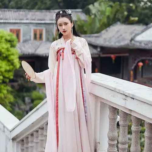 汉服女学生改良汉元素中国风仙气飘逸齐胸襦裙古风日常连衣裙夏装