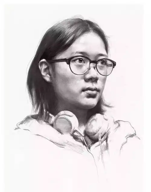 美术生收藏一大波女青年素描头像临摹素材
