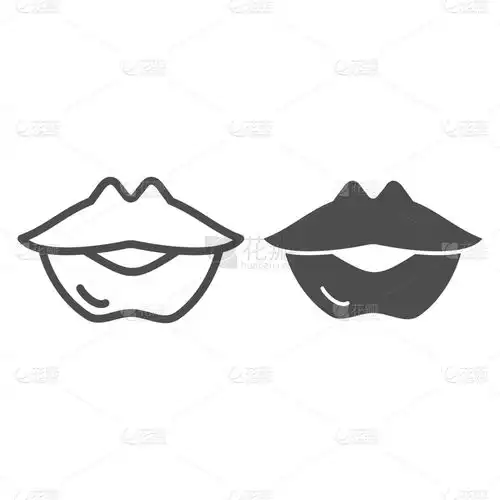 嘴唇,符号,计算机图标,人的嘴,线条,女孩,形状,轮廓,白色,黑色纹理
