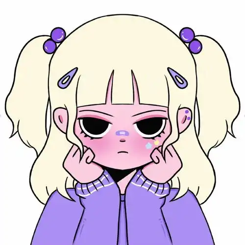 甜酷手绘女孩头像