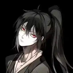 黑白动漫男头黑夜里的保护神