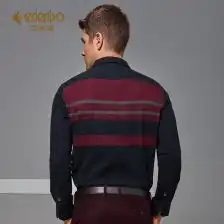 条纹衬衫男春秋长袖