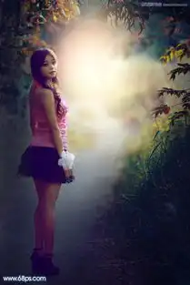 photoshop调出外景清纯女孩唯美的逆光效果