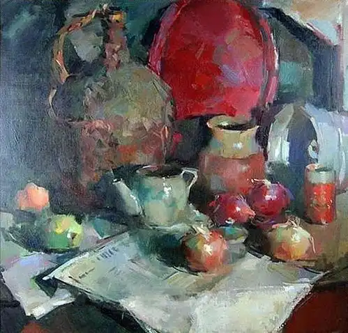 色彩丰富的静物.风景油画︱美国画家delbertgish绘画作品