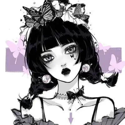 黑白手绘动漫女头万圣节终于向女生头像我要个性网