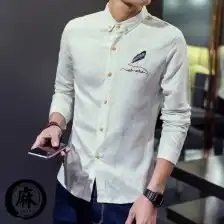 潮男衬衣男长袖