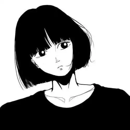 女头日漫黑白头像