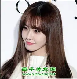 大圆脸女生适合空气刘海甜美又修脸