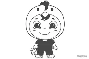 四张卡通小女孩简笔画图片