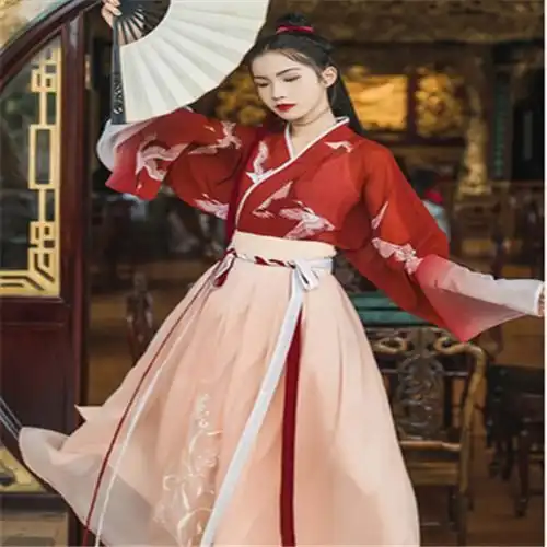 汉服女襦裙广袖中国风仙气飘逸古风婉娘汉服学生汉元素古装超仙夏
