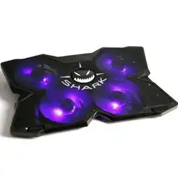 超频三控温大师笔记本散热器铁网led彩灯四风扇风速光度可调适用于17寸及以下笔记散热器产品图片1