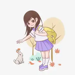 和小兔子玩耍的女孩图片素材其他格式下载动漫人物大全
