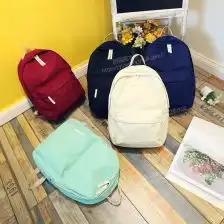 韩式书包女生双肩包帆布
