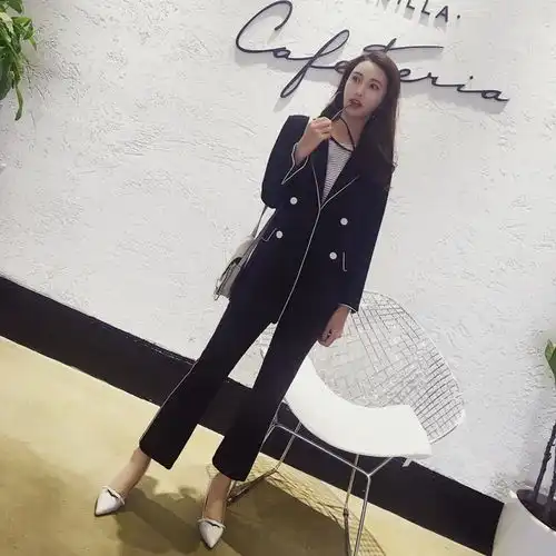 春秋西装套装女英伦风2020新款韩国西服ol气质职业chic小西装外套