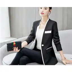 bs秋冬2018新款女士小西装韩版气质通勤职业西装女一粒扣上衣