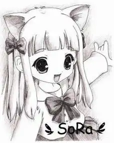 动漫少女漫画简笔画图片