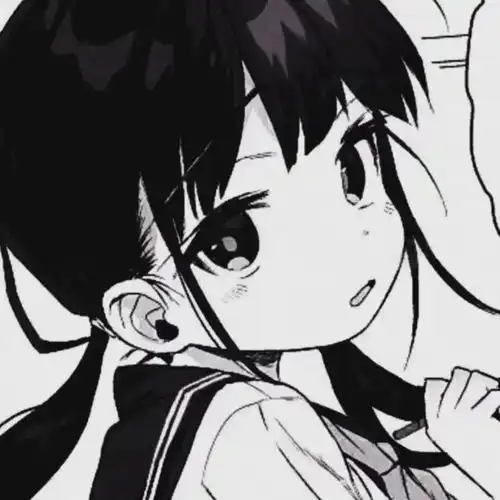 黑白动漫女生头像