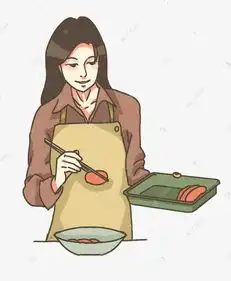 女生做饭png素材图片免费下载千库网