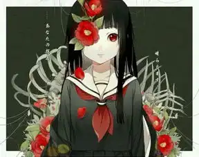 请给我一些黑暗系的动漫少女图片,尽量不要血腥,谢谢