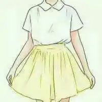 卡通头像女生半身蓝色衣服像这样的