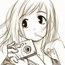 漫画女孩简笔画