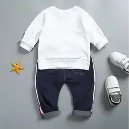 2017新款中小韩版童装秋款男童女童套装秋装儿童卫衣两件套