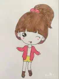 超萌超简单卡通女孩画法