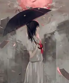 侧面拿着东西的动漫女生图片
