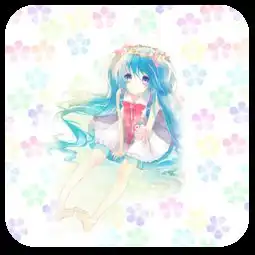 碎花动漫女孩91桌面主题壁纸美化版