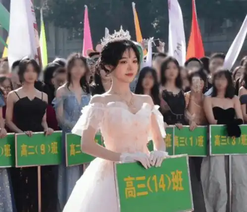 高三女生因举牌走红,精心装扮宛如公主,评论区却一片质疑声