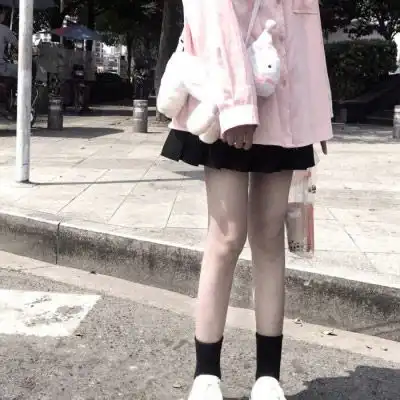 部位女头粉色腿控下半身裙摆控细腿