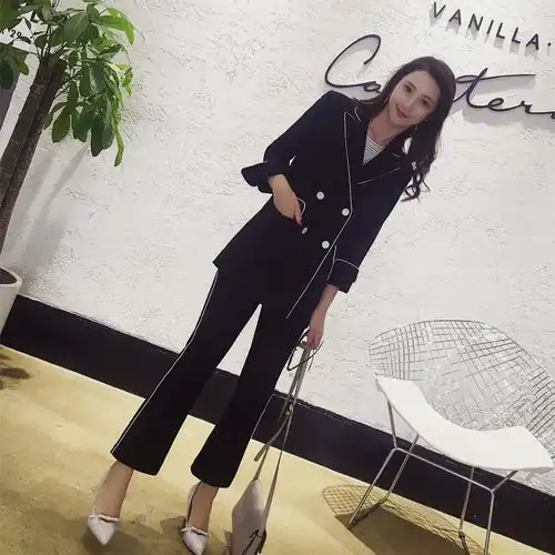 春秋西装套装女英伦风2020新款韩国西服ol气质职业chic小西装外套