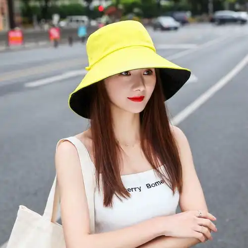 夏季防晒渔夫帽女文艺帽子韩版遮阳帽盆帽日系小清新户外太阳帽