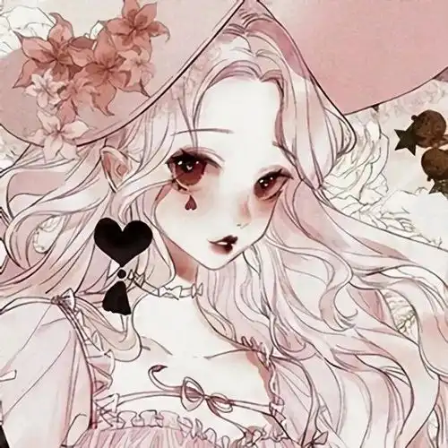 动漫闺蜜头像何须浅碧深红色,自是花中第一流