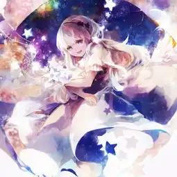 求一张女孩拥抱星空图急,要用了